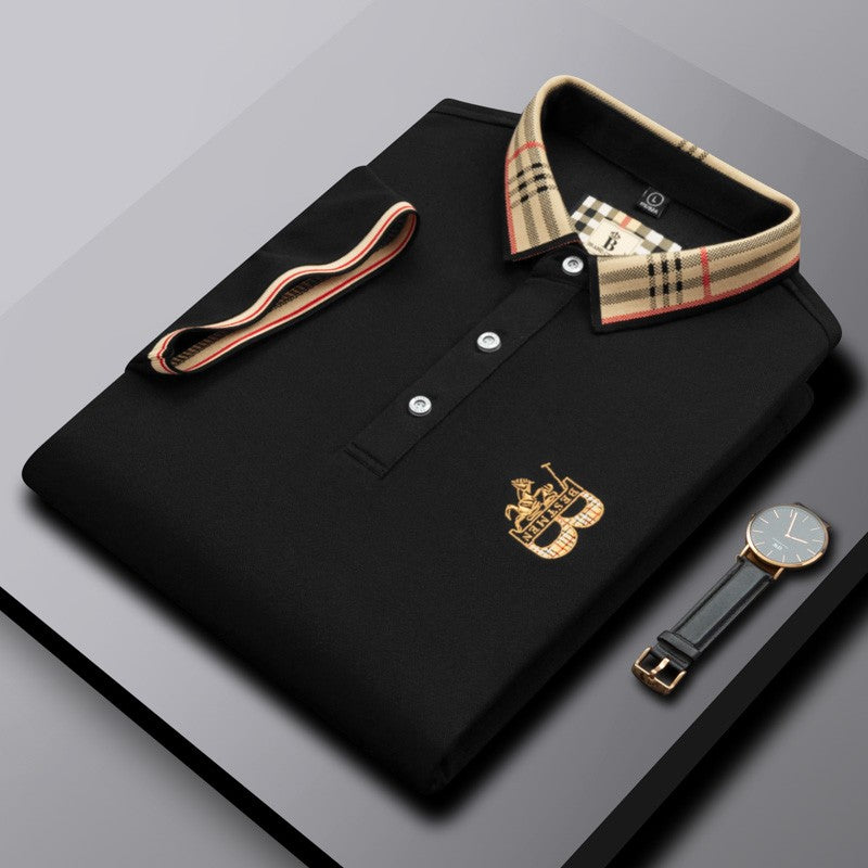 2025 new luxury men's short sleeved summer high-quality designer boutique brand embroidered polo shirt business casual T-shirt