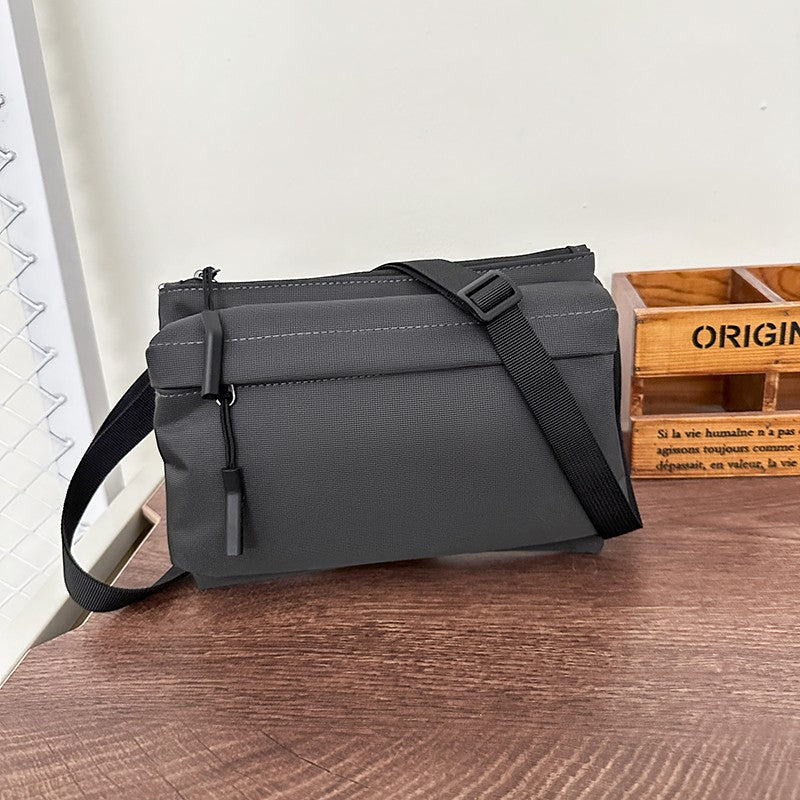 Fashion Leisure Nylon Shoulder Bag Solid Color Waterproof Cross-body Unisex Messenger Bag for Men And Women