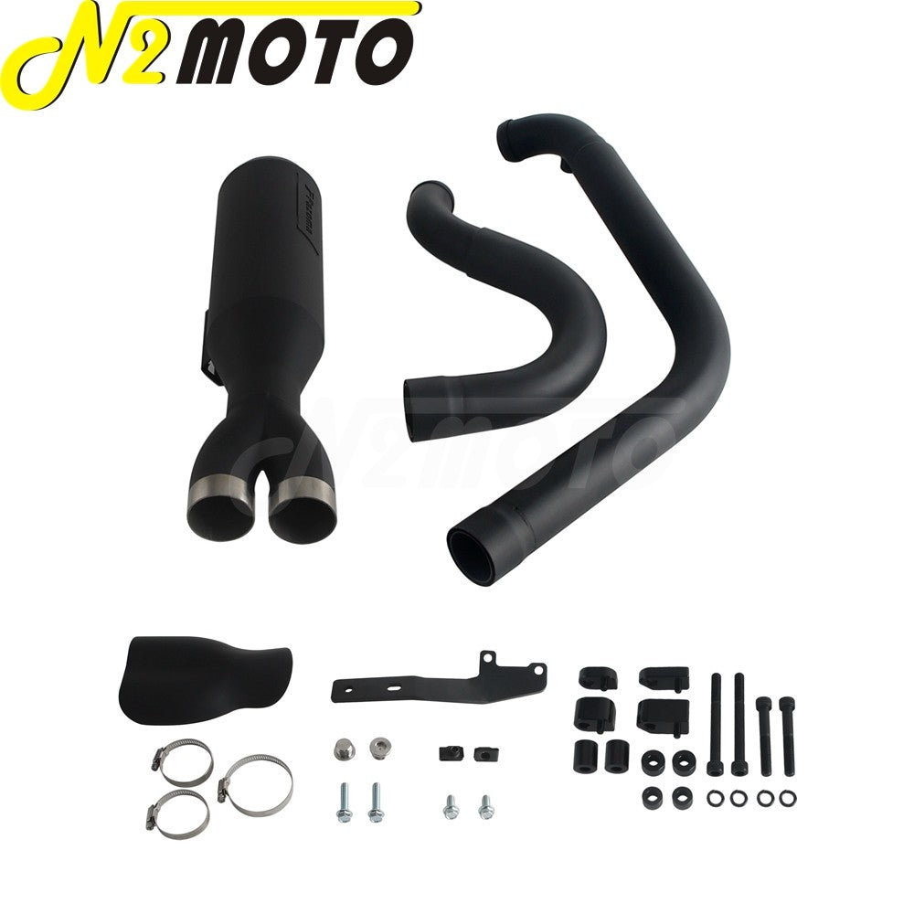 Motorcycle 2-into-1 Exhaust Muffler System For Harley Touring Electra Glide FLHTI FLHTK FLHTPI FLHTKL FLHTCUI FLHTKSE 2017-2025