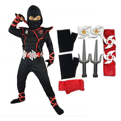 Kids Costume Ninja Cosplay Boys Birthday Party Fancy Dress Children Carnival Suit Clothing