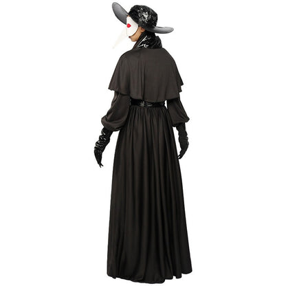 Medieval Robe Plague Doctor Cosplay Costume Bird Crow Long Mouth Mask Suit Monk Steampunk Priest Wizard Halloween Party Cloak