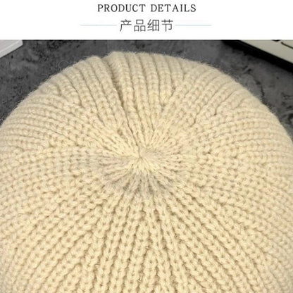 Fashion Autumn Winter Bucket Hat Warm Short Brim Fishing Cap Knitted Face Slimming Fleece Round Top Hat Travel