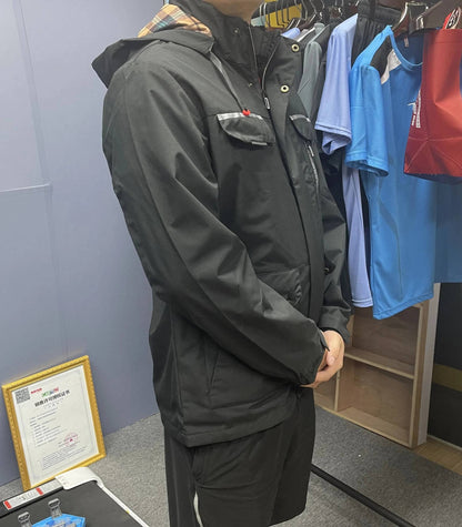 Men's Outdoor Sports Cross-Country Camping Soft Shell Jogging Leisure Trend Windproof Waterproof Fashion Plus Size Jacket M-6xl