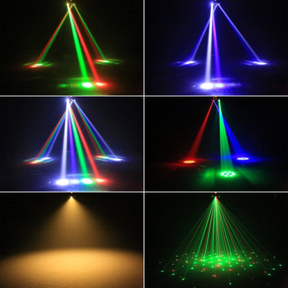 LED Moving Head 80W RGBW 4in1 Mini Six Arm Beam Strobe Light Yellow Flash Dj Bar DMX 512 Remote Control Stage Effect