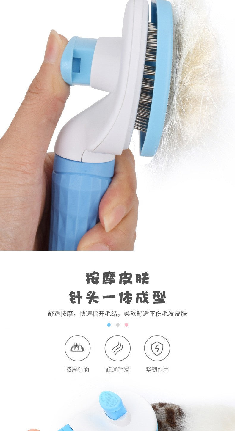 Self-cleaning Pet Hair Remove Comb Cat Slicker Brush Pet Hair Removal Comb For Cats Grooming Brushes Dog Combs Cat Accessories