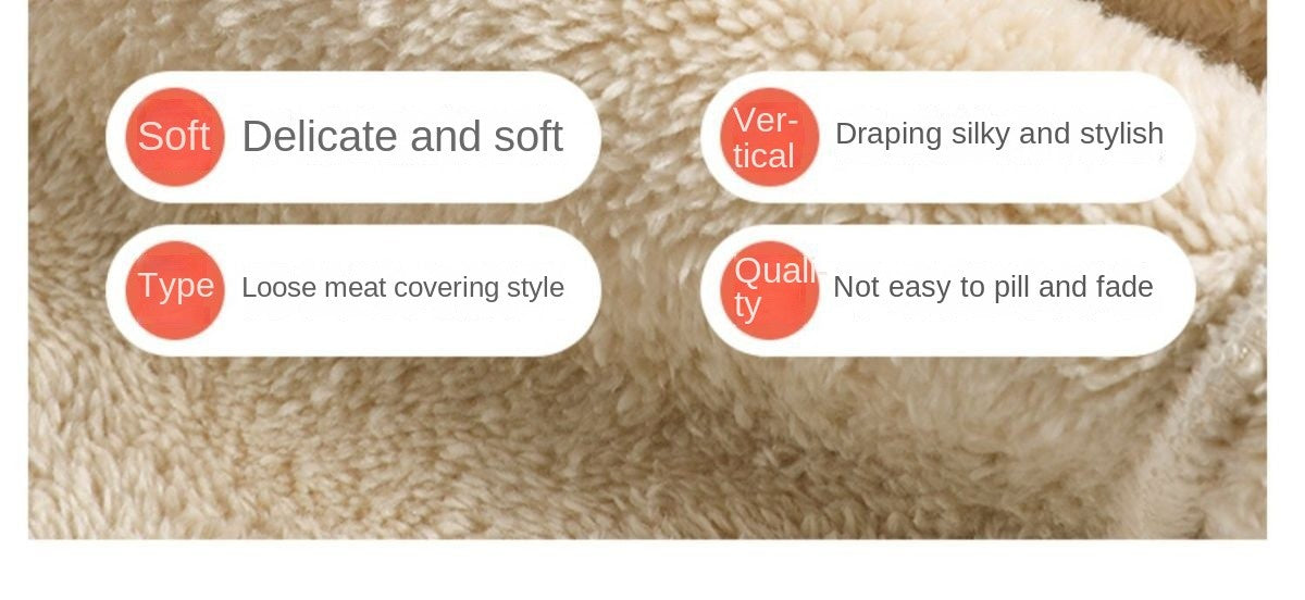 Pants Women Thickened Lamb Fleece Wide Leg Pants Plus Velvet Women's Autumn Winter Fashion Loose Pants Cashmere Casual Pants