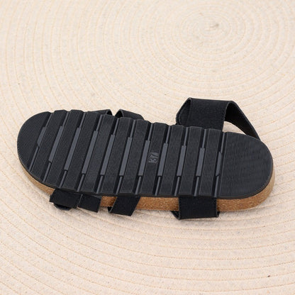 2025 Hot selling Retro Buckle Strap Cork Sandals Women Summer Cross Strap Flat Sandals Woman Comfortable Non Slip Shoes