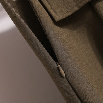 Women's Solid Simplicity Casual Chic Skirt Plus Size Suit Skirts Autumn Winter Fashion New A-line Temperament Large Size Skirt