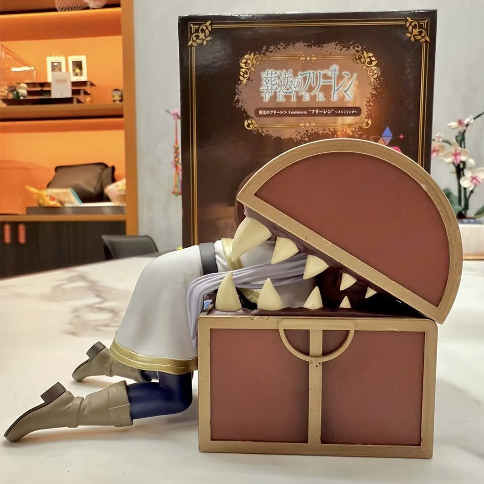 Frieren: Beyond Journey's End Anime Figure para Mesa - Fofa, com Pijama, Caça ao Tesouro - Frieren Action Figure Estatueta Modelo Boneca Brinquedo