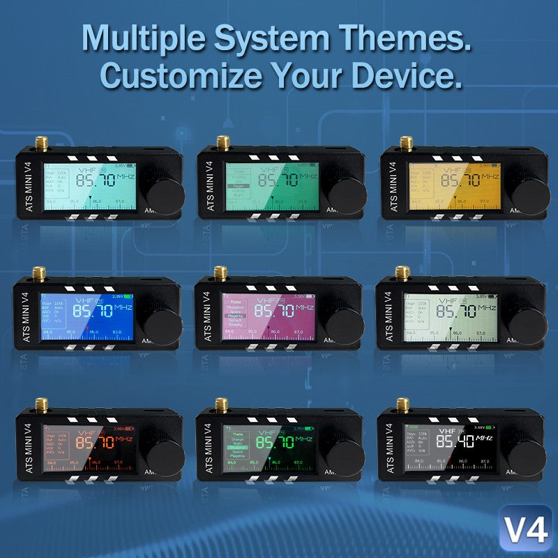 Receptor V4 AMNVOLT ATS Mini SI4732 de Todas as Bandas Suporta AM/FM/SSB/LSB/USB Amplificador de Fone de Ouvido Hi-Z Integrado para Rádio Amador