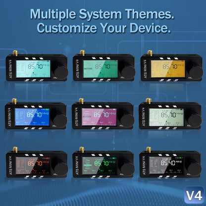 Receptor V4 AMNVOLT ATS Mini SI4732 de Todas as Bandas Suporta AM/FM/SSB/LSB/USB Amplificador de Fone de Ouvido Hi-Z Integrado para Rádio Amador