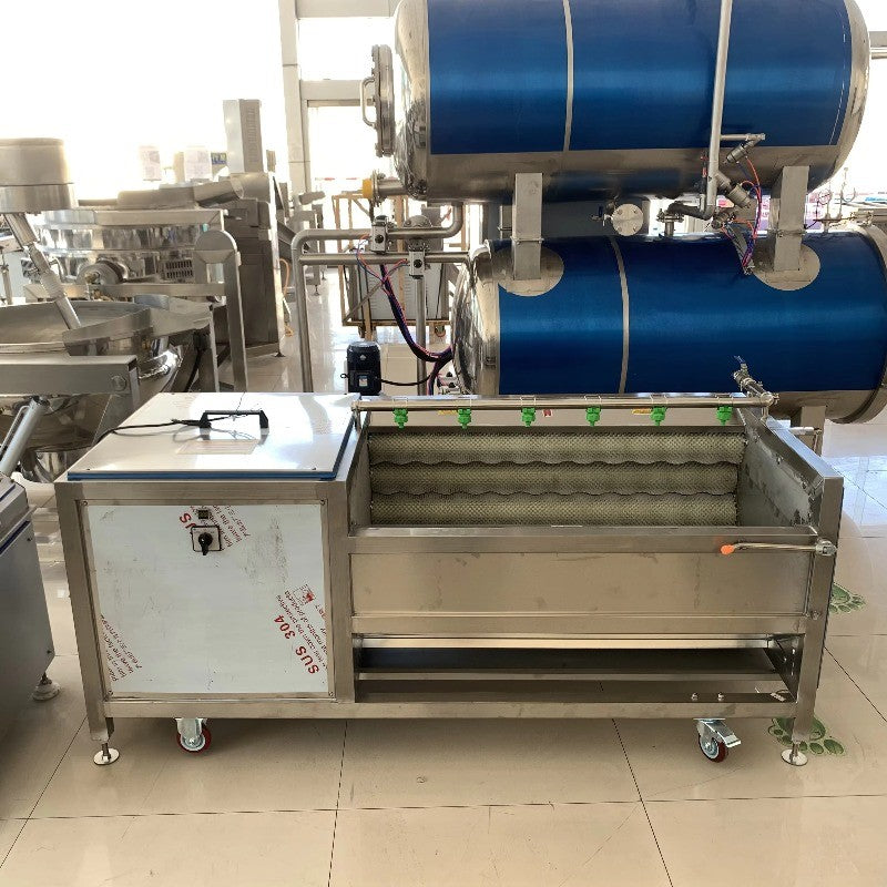 Fully Automatic Commercial Stainless Steel Roller Cleaning Machine Highly Efficient for Fruit Vegetable Root Crop Peeling Simple