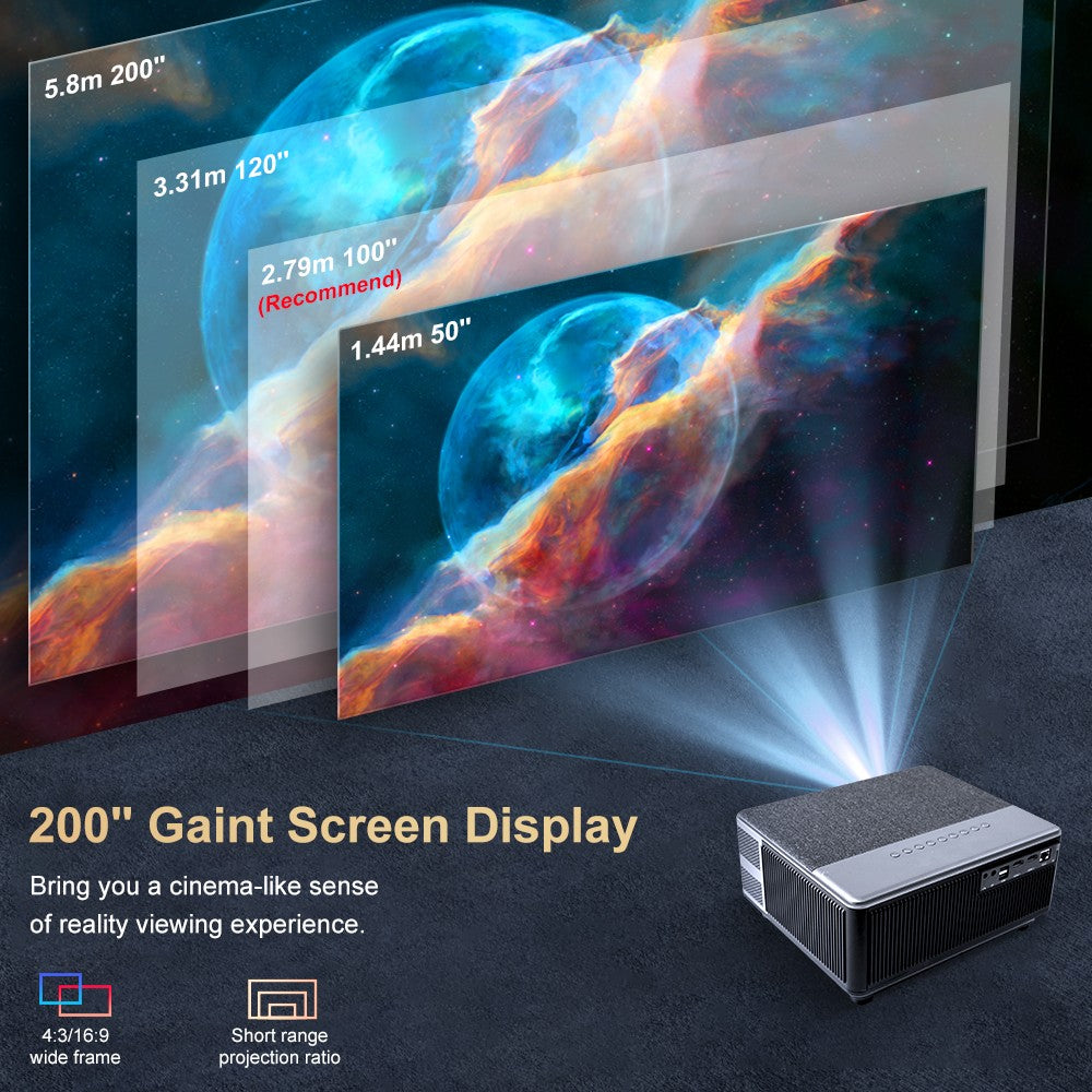 ThundeaL Full HD 1080P Projector TD98 WiFi LED 2K 4K Video Movie Beam TD98W Android Projector PK DLP Home Theater Cinema Beamer