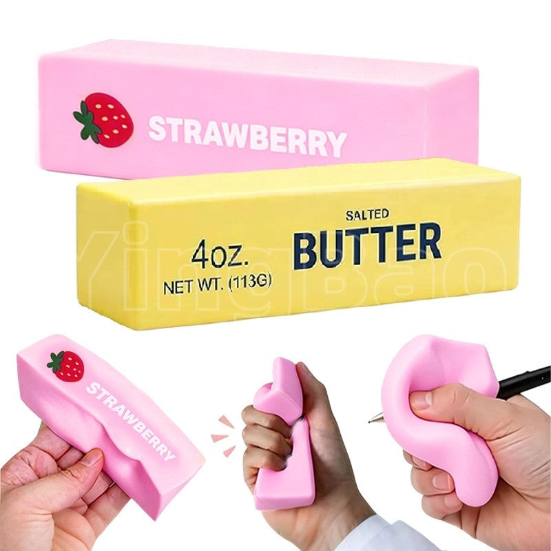 1~4Pcs Soft Squishy Butter Stick Fidget Toy Stress Relief Slow Rising Squeeze Toy for Anxiety Relief Decompression Party Gifts