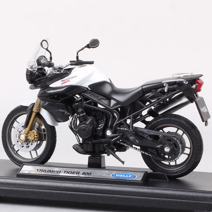 1/18 Escala Welly Triumph Tiger Explorer 800 Sprint RS Bonneville Daytona Trophy Thruxton 1200 Moto Diecast Modelo Brinquedo