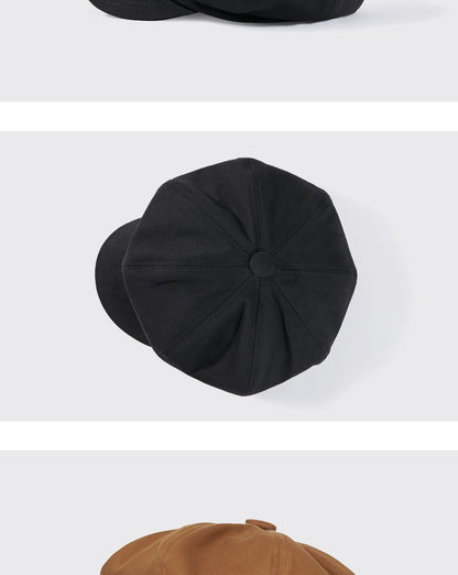 Beret Men's Fashion Spring and Summer Versatile Newsboy Cap Painter's Cap British Vintage Hat Octagonal Cap for Men and Women