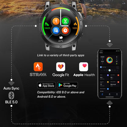 NORTH EDGE 2025 New GPS Watches Men Sport Smart Watch HD AMOLED Display 50M ATM Altimeter Barometer Compass Smartwatch for Men