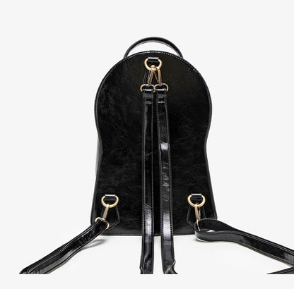 Vintage Clock Backpack, Clock-Style Fashion Shoulder Bag, Crossbody Backpack, Trendy Cool Clock Design, Large-Capacity Multifunctional Travel Bag, British Style Vertical Party Backpack, Waxed Leather Three-Dimensional Bag, Holiday Gift for Christmas