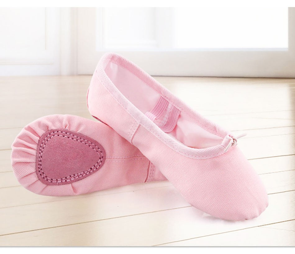 Girls Soft Bottom Non Slip Ballet Dance Shoes with Elastic Straps Perfect for Kids Yoga Dance Classes and Fitness Activities