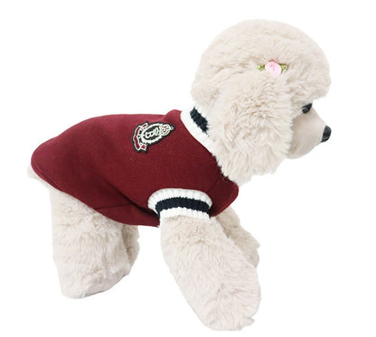 Suéter de Inverno Quentinho para Cães Estilo Colegial Gola V Tricô para Filhotes de Pequeno Porte Colete Roupinhas Jaqueta para Gatinhos