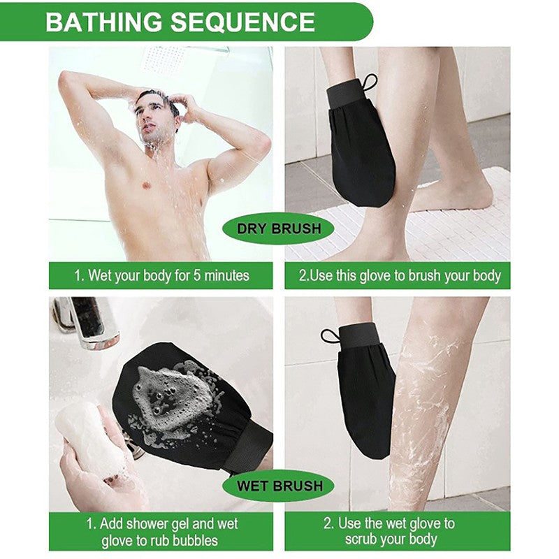 Moroccan Shower Exfoliating Glove Hammam Bath Body Cleaning Scrub Massage Mitt Kessa Peeling Towel Glove