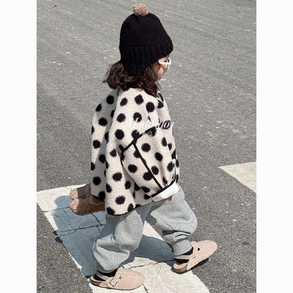 Children's Fleece Elastic Clogs Baby Boys Girls Plush Slipper Toddler Prewalker Footwear Winter Warm Soft Sole Shoes