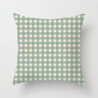 Sweet Mint Green Print Cushion Covers Fresh Art Pattern Geometric Pillowcase Fashion 45*45cm Decorative Throw Pillows Case