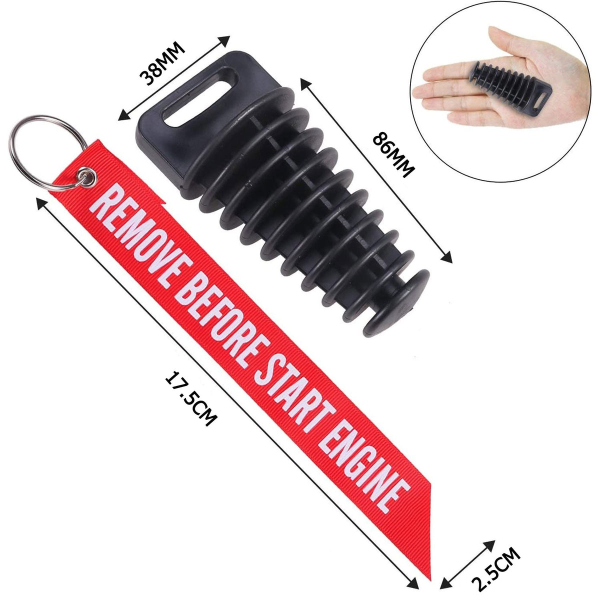1/3/5pcs Motorcycle Exhaust Pipe Plug Muffler Wash Plug Pipe Protector Motocross Tailpipe Plug Move Blow-Down