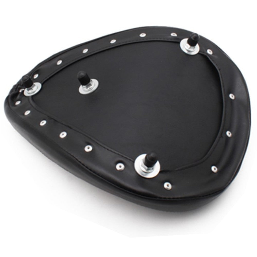 Assento de Couro para Motocicleta Retro Couro Preto Banco Solo para Harley Custom Chopper Bobber Honda Yamaha Kawasaki Suzuki