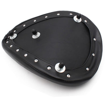 Motorcycle Leather Saddle Seat Retro Black Leather Solo Seat for Harley Custom Chopper Bobber Honda Yamaha Kawasaki Suzuki