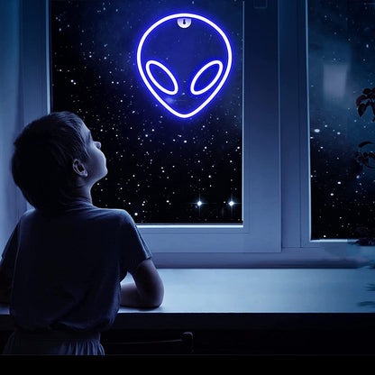 USB/Battery LED Neon Lights Sign for Wall Art Decor Heart Gaming Bar Bedroom Decoration Hanging Neon Sign Party Alien Night Lamp