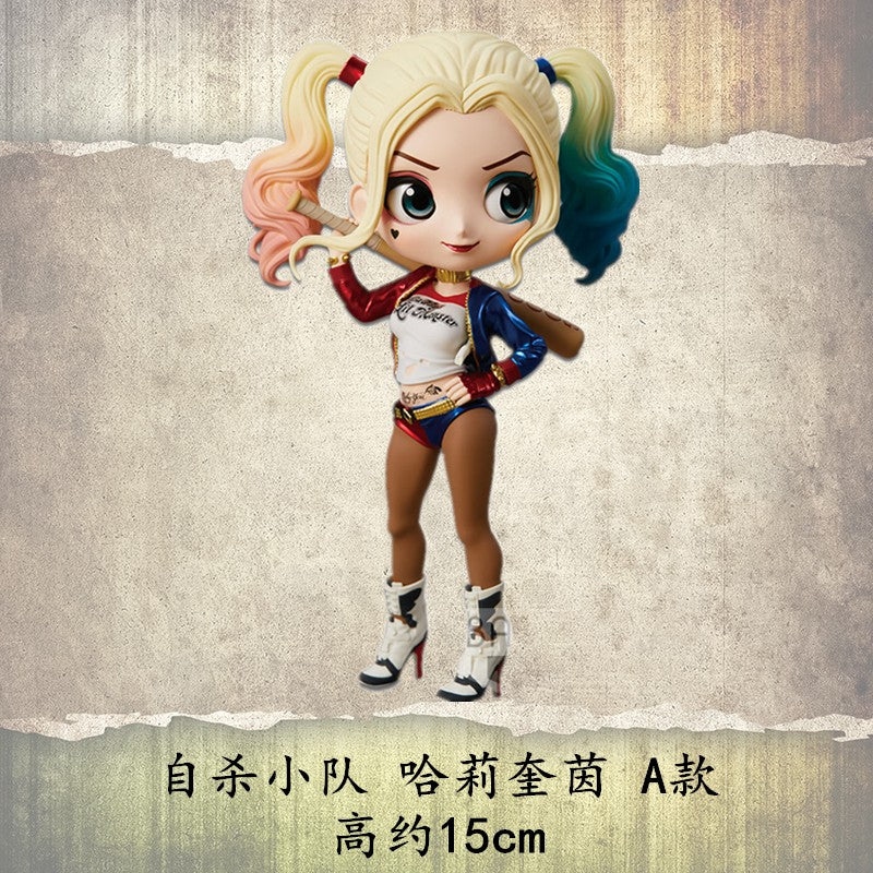 Bandai Autêntico Qposket Dc Hero Arlequina Coringa Mulher Maravilha Supergirl Boutique Modelo Artesanal Presentes Periféricos Colecionar Brinquedos