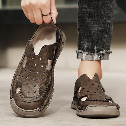 New Summer Outdoor Sandals for Men Luxury Brand Beach Shoes Anti-Slip Man Hiking Sandals Hollow Out Shoes Quick Dry Mens Sandaly