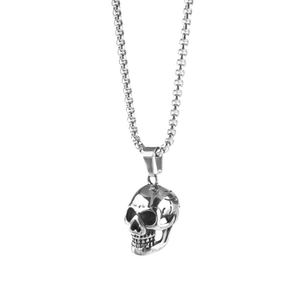 Novo Colar Pingente de Crânio de Personalidade da Europa e dos Estados Unidos, Tendência da Moda Masculina Punk Hip-hop, Joias de Colar Masculino