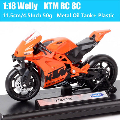 Modelo de motocicleta Maisto KTM 450 SX SXF EXC Racing RC 8C RC390 690 SMC R 640 Duke II Rally de escala 1/18 Diecast Veículos de Moto de Trilha