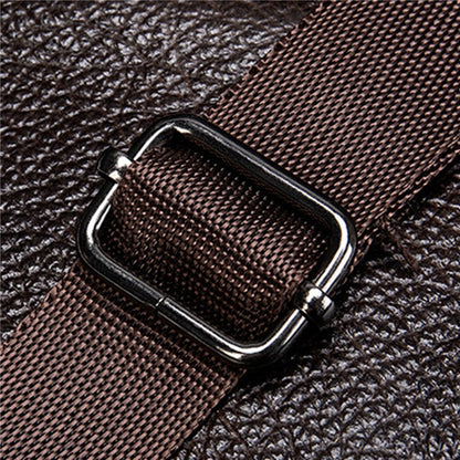 Men Genuine Leather Shoulder Male fanny pack High Quality Messenger Bags  Men's Fashion Business Belt Bag Small Briefcase Waist