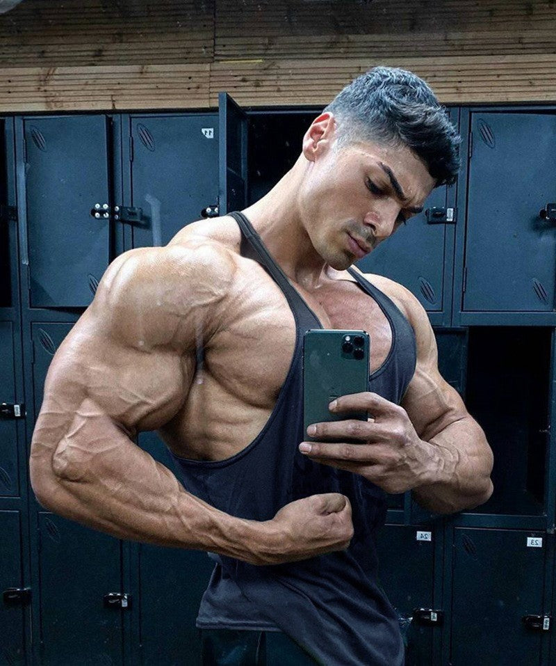 Muscle Men's Sports Tank Top Cotton undershirt gym Tops Sleeveless Tank Top Men fitness Running sweatshirt vest