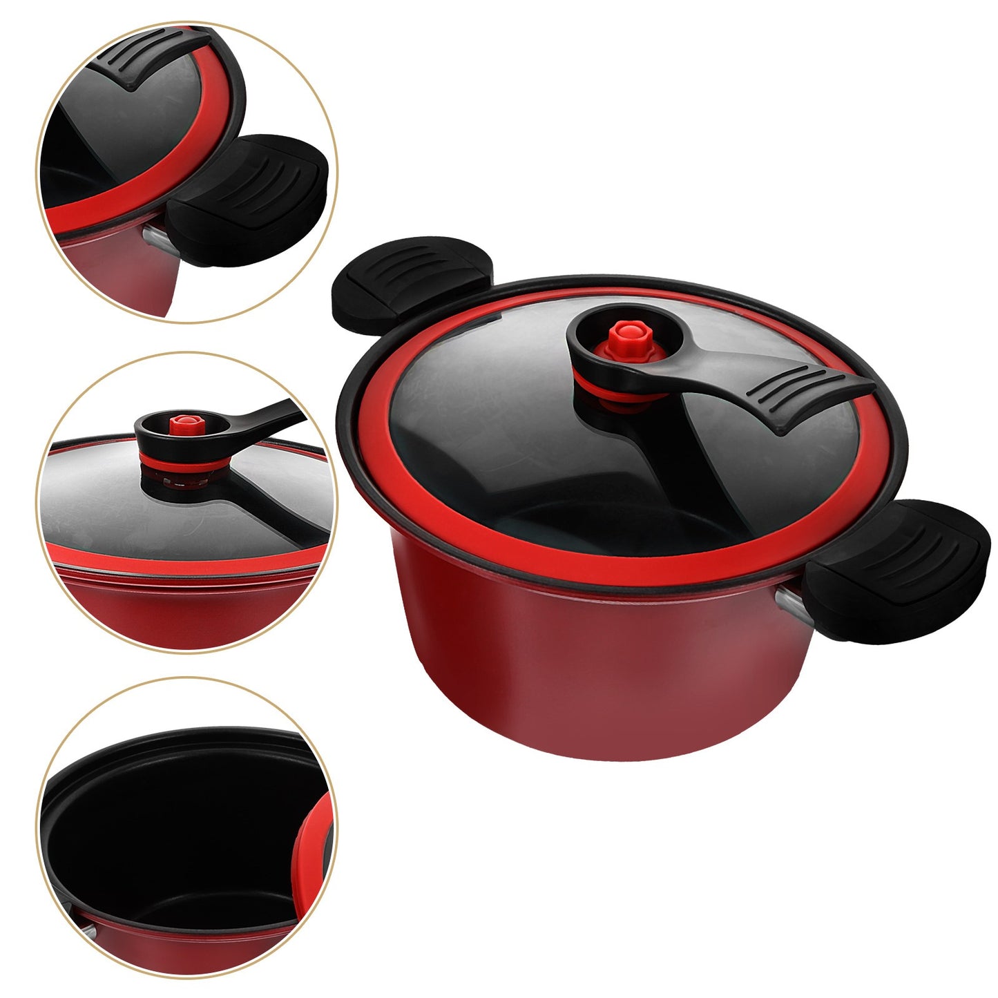 1Pc Multifunctional Cookware Nonstick Pressure Cooker Household Saucepan Micro Pressure Cooker Steamer Pot Stockpots Electric