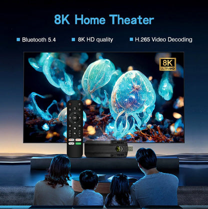 Smart TV Stick MX10 X1 4K Ultra 2GB 16GB WIFI Controle Remoto por Voz Android 13 para Streaming em 4K Box TV Fire Stick