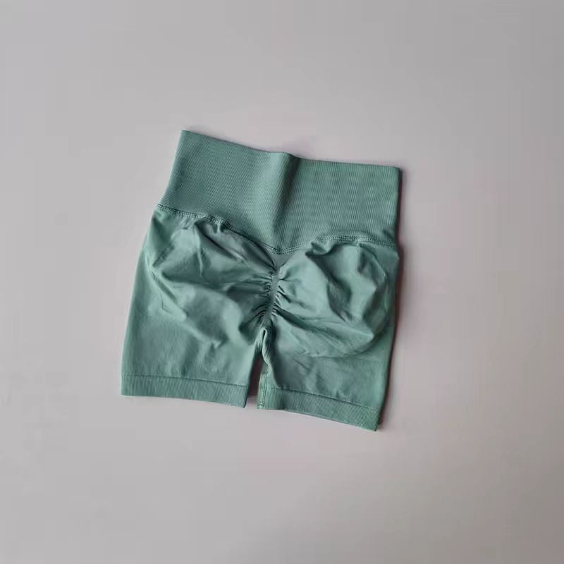 Summer High-Waist Women's Yoga Shorts Breathable Fitness Shorts Butt Lift Sports Running Cycling Push-Up Workout Gym Shorts