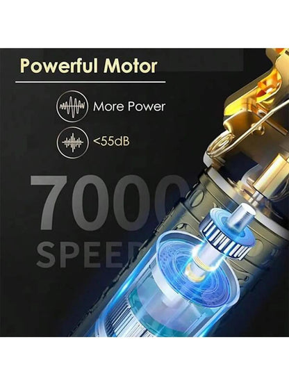 LCD Electric Hair Clipper for Men Oil Shaving Head Pusher Sculpture Shaver Rechargeable Hair Trimmer Hairdressing Set Gifts