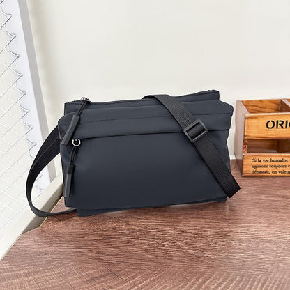 Fashion Leisure Nylon Shoulder Bag Solid Color Waterproof Cross-body Unisex Messenger Bag for Men And Women