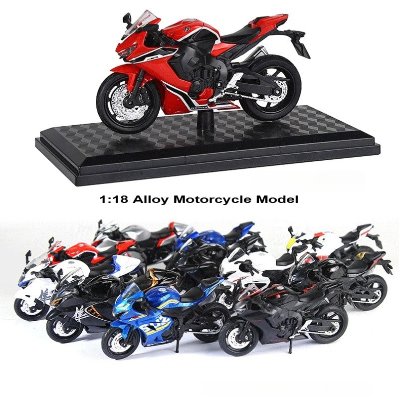 1:18 CBR1000RR R1 GSX1000 Hayabusa Simulação Liga Modelo de Moto Coleção Autorização Genuína Miniatura de Moto de Brinquedo
