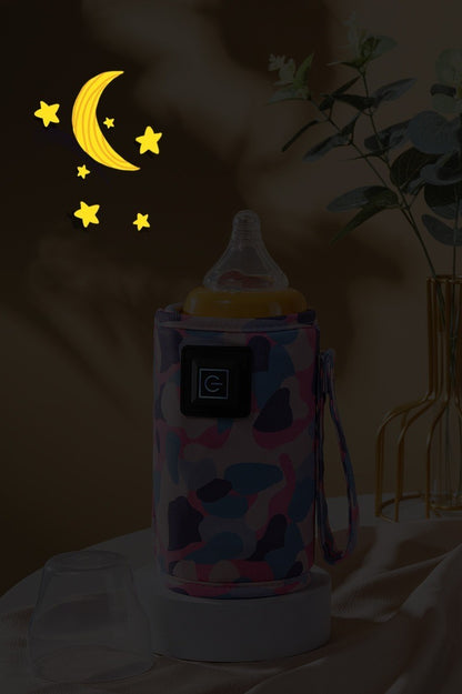 USB Charging Bottle Warmer, Compact Insulated Heating Bag for Diaper Bags, Quick Formula Warming for Outdoor Activities
