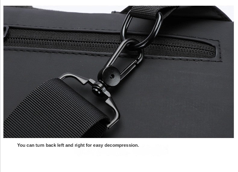 Large Capacity Multifunction Shoulder Crossbody Bag Messenger Chest Sling Travel Pack for Male Men Usb Waterproof Sports Running