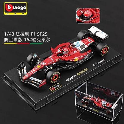 In Stock New 2025 Bburago F1 1:43 Ferrari Sf25 #44 #16 Alloy Miniature Diecast Model Formula Racing Toy F1 Car Ornament Gift