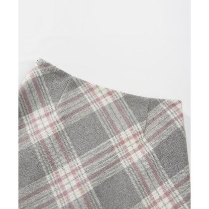 Winter Women's Mini Plaid Woolen Skirt A-line Korean 2000s Aesthetic High Waist Shoujo Kpop College Style Y2k Preppy Skirt New