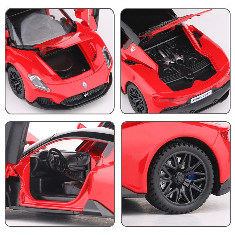 1:32 Maserati MC20 Coupé Liga Esporte Carro Fundido Miniatura Metal Carro Simulação Som e Luz Carro Brinquedo Para Meninos Velozes e Furiosos