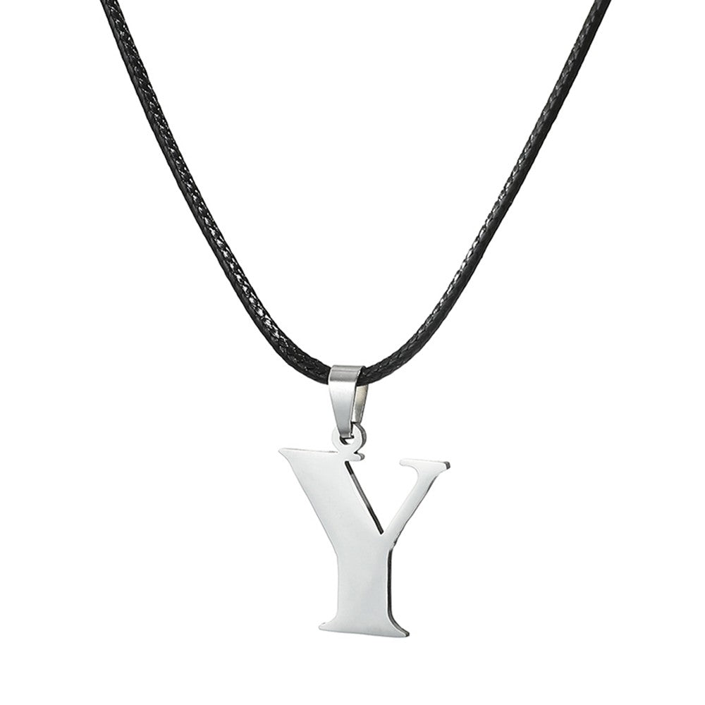 Novo Colar Inicial de A-Z Alfabeto em Aço Inoxidável 26 Letras Inglesas Colar Para Homens Mulheres Presentes de Joias Personalizadas
