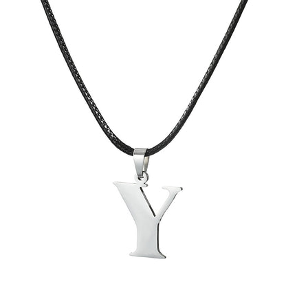 Novo Colar Inicial de A-Z Alfabeto em Aço Inoxidável 26 Letras Inglesas Colar Para Homens Mulheres Presentes de Joias Personalizadas